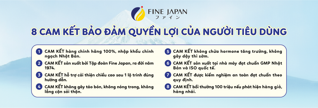 Canxi cá tuyết Nhật Bản Fine Japan 8 CAM KẾT bảo vệ người dùng
