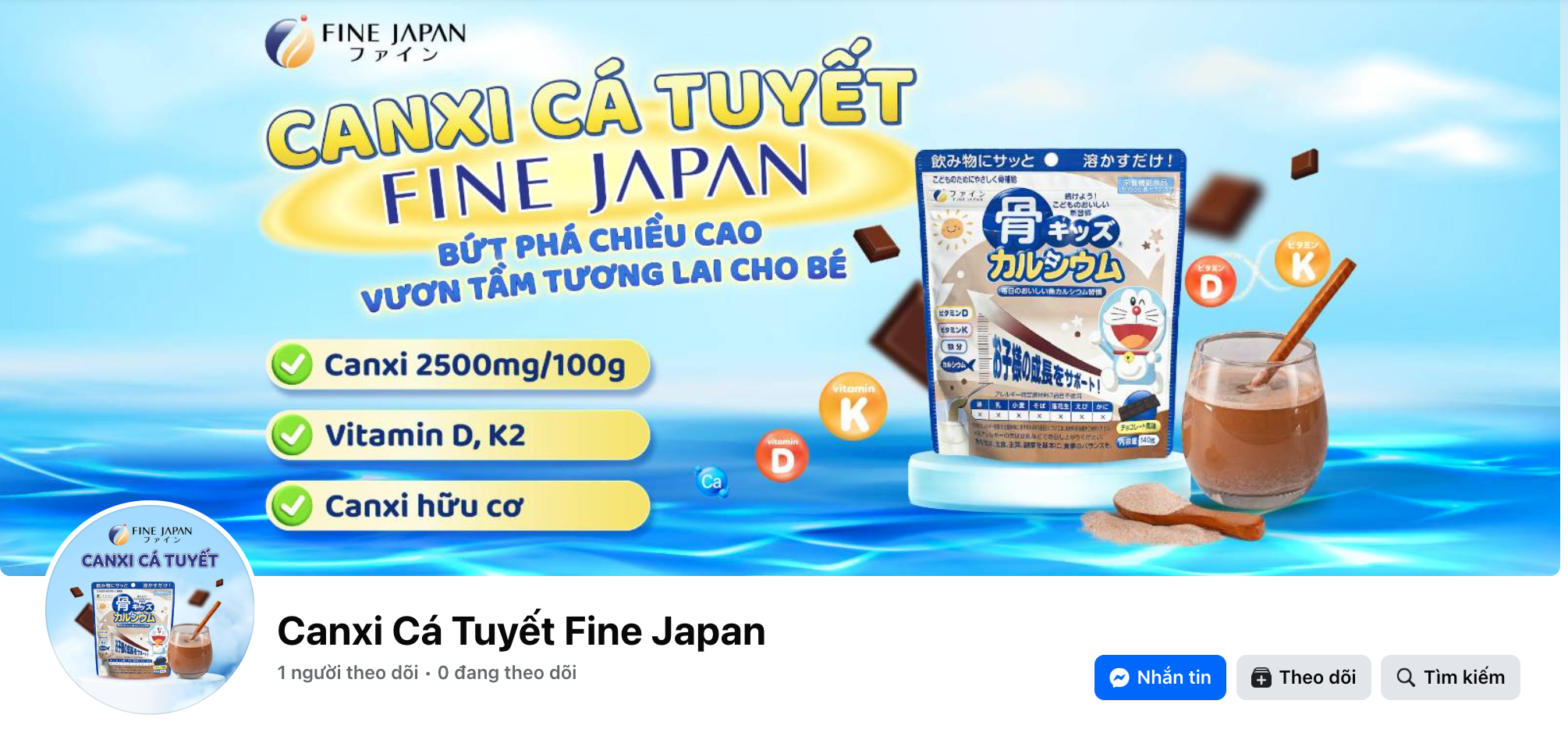 Canxi cá tuyết Nhật Bản Fine Japan chính hãng